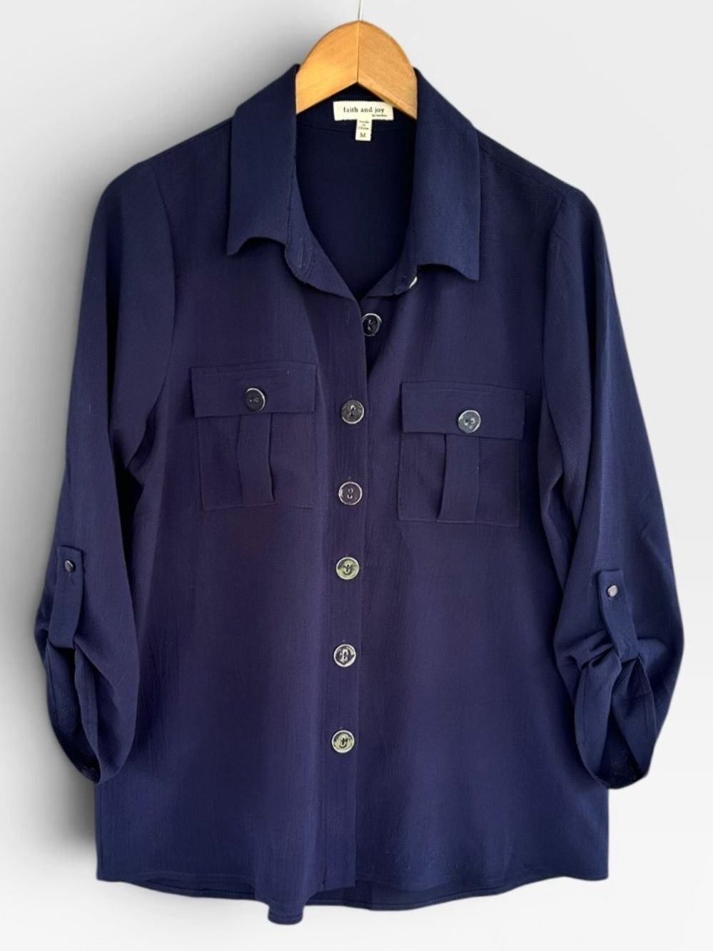 🎉5 for $45🎉  Faith and joy top blouse shirt size M